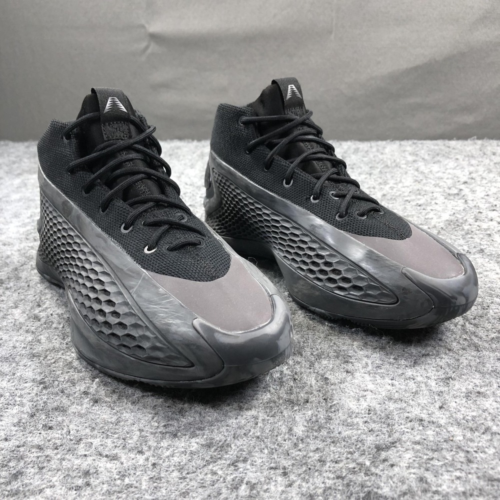 Adidas AE1 Shoes Mens 8 Black Gray Mesh Basketball Mid Top Sneakers IG6668